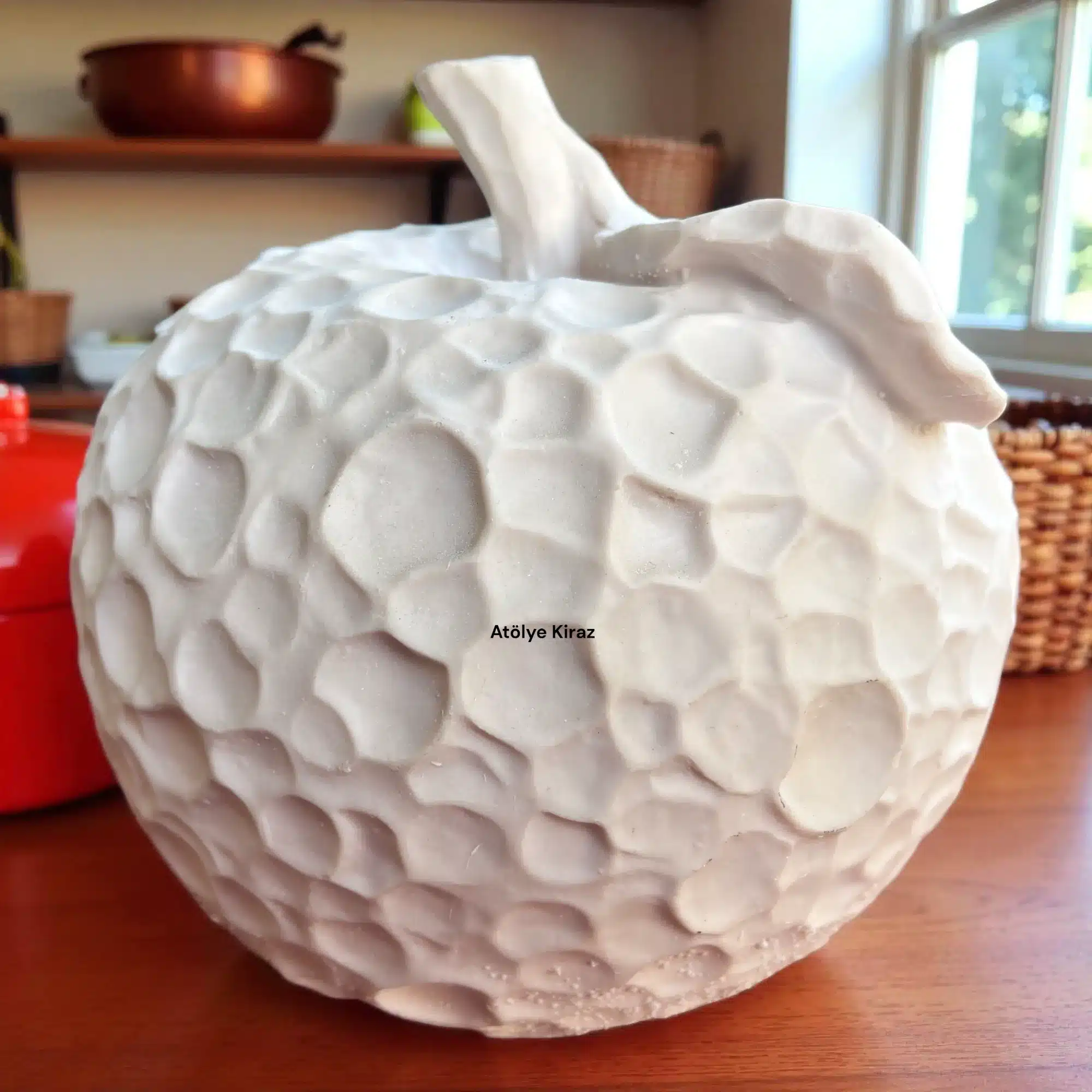 Polyester Petek Desenli Elma : Ev Dekoru Dekoratif Obje 5 Ham Polyester Petek Desenli Elma : Ev Dekoru Dekoratif Obje