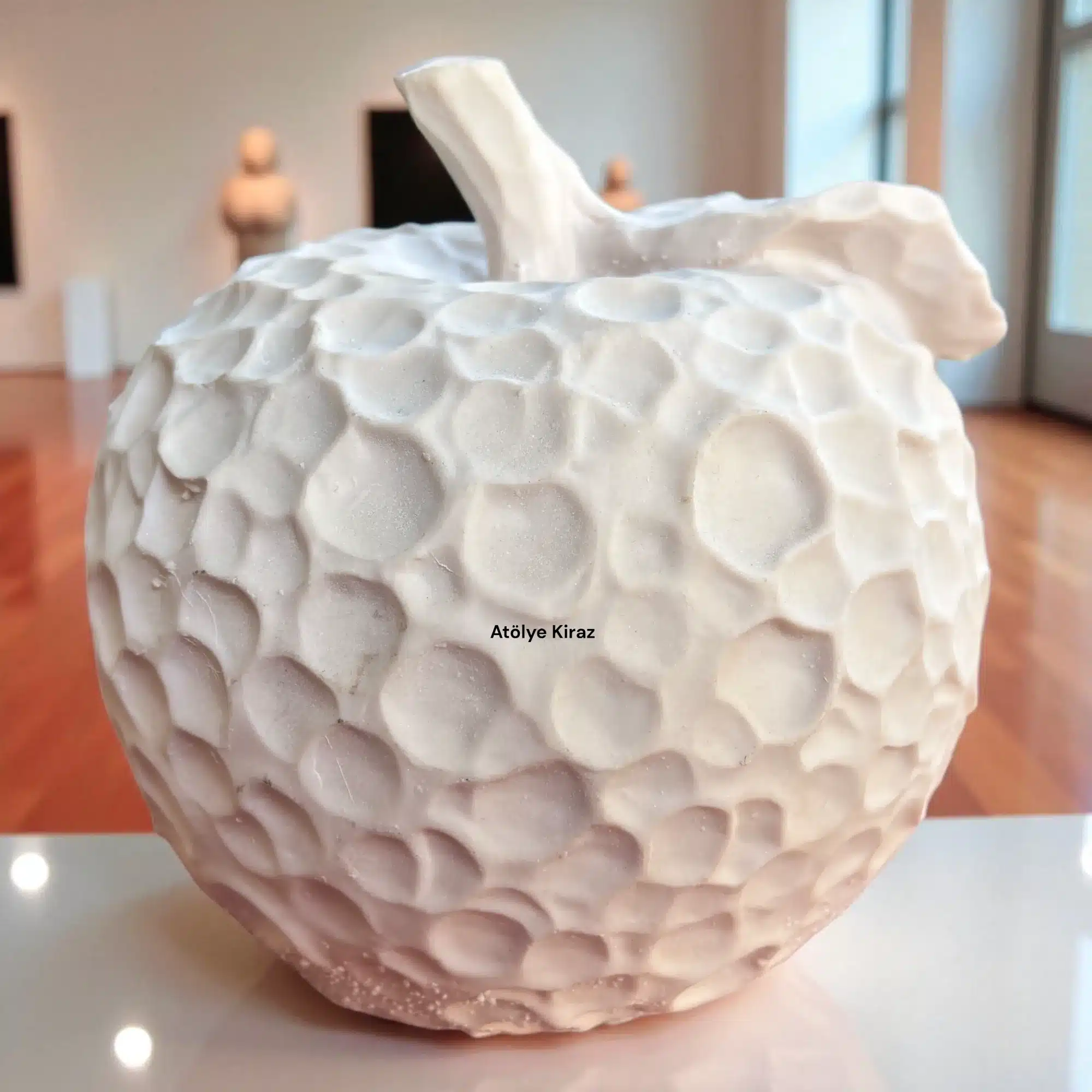 Polyester Petek Desenli Elma : Ev Dekoru Dekoratif Obje 6 Ham Polyester Petek Desenli Elma : Ev Dekoru Dekoratif Obje