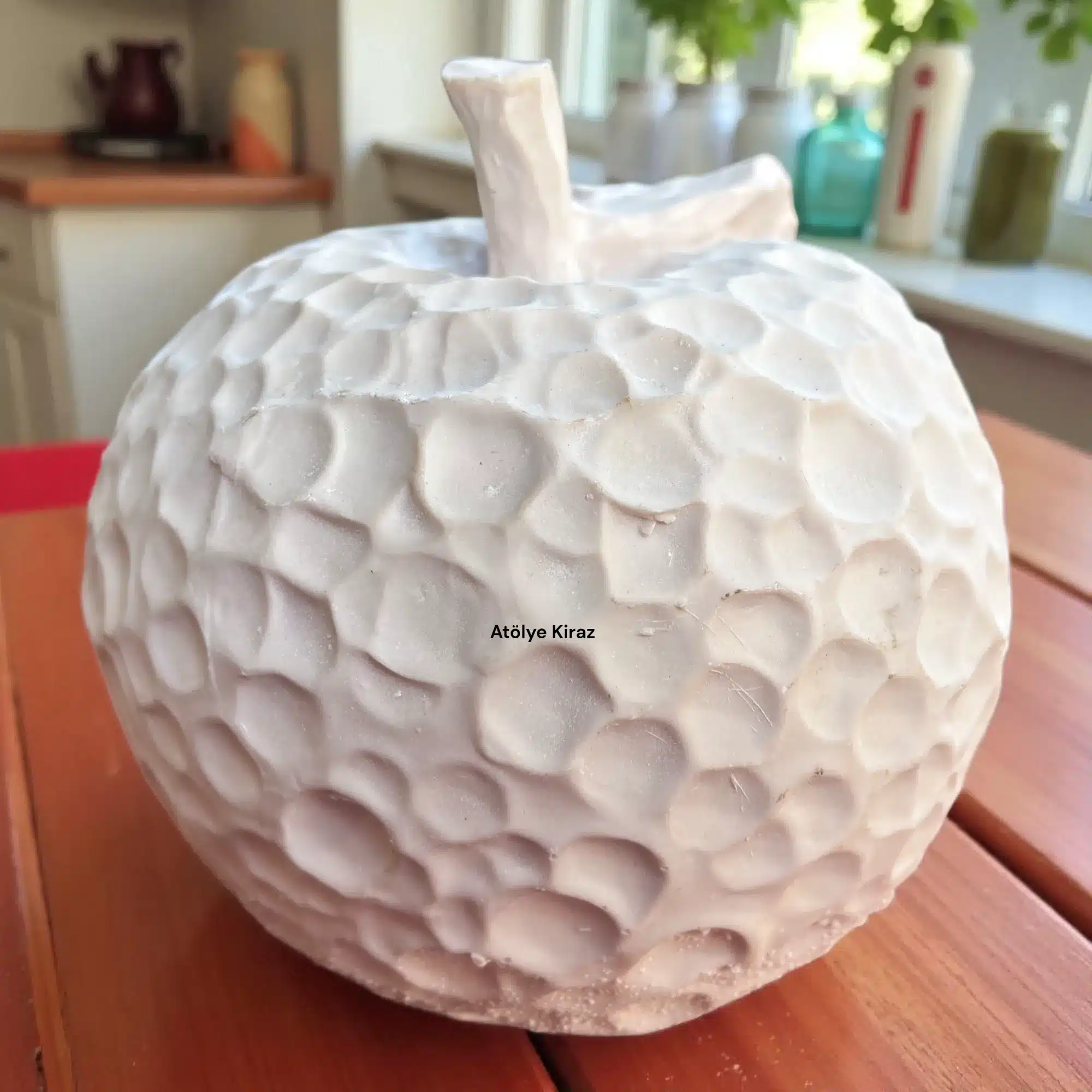 Polyester Petek Desenli Elma : Ev Dekoru Dekoratif Obje 3 Ham Polyester Petek Desenli Elma : Ev Dekoru Dekoratif Obje