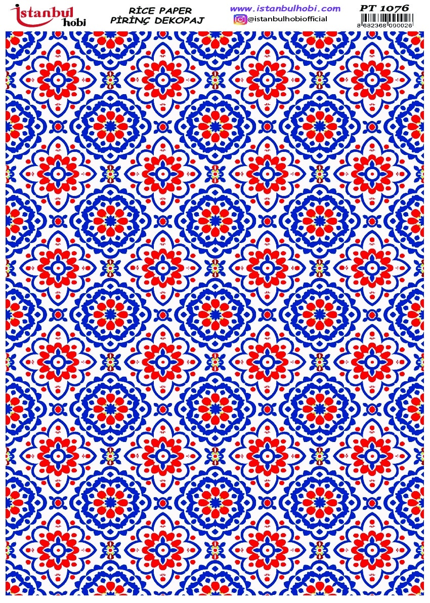 Pirinç Dekopaj Kağıdı-29x42 cm-PT1076 1 Etnik Desenli Pd
