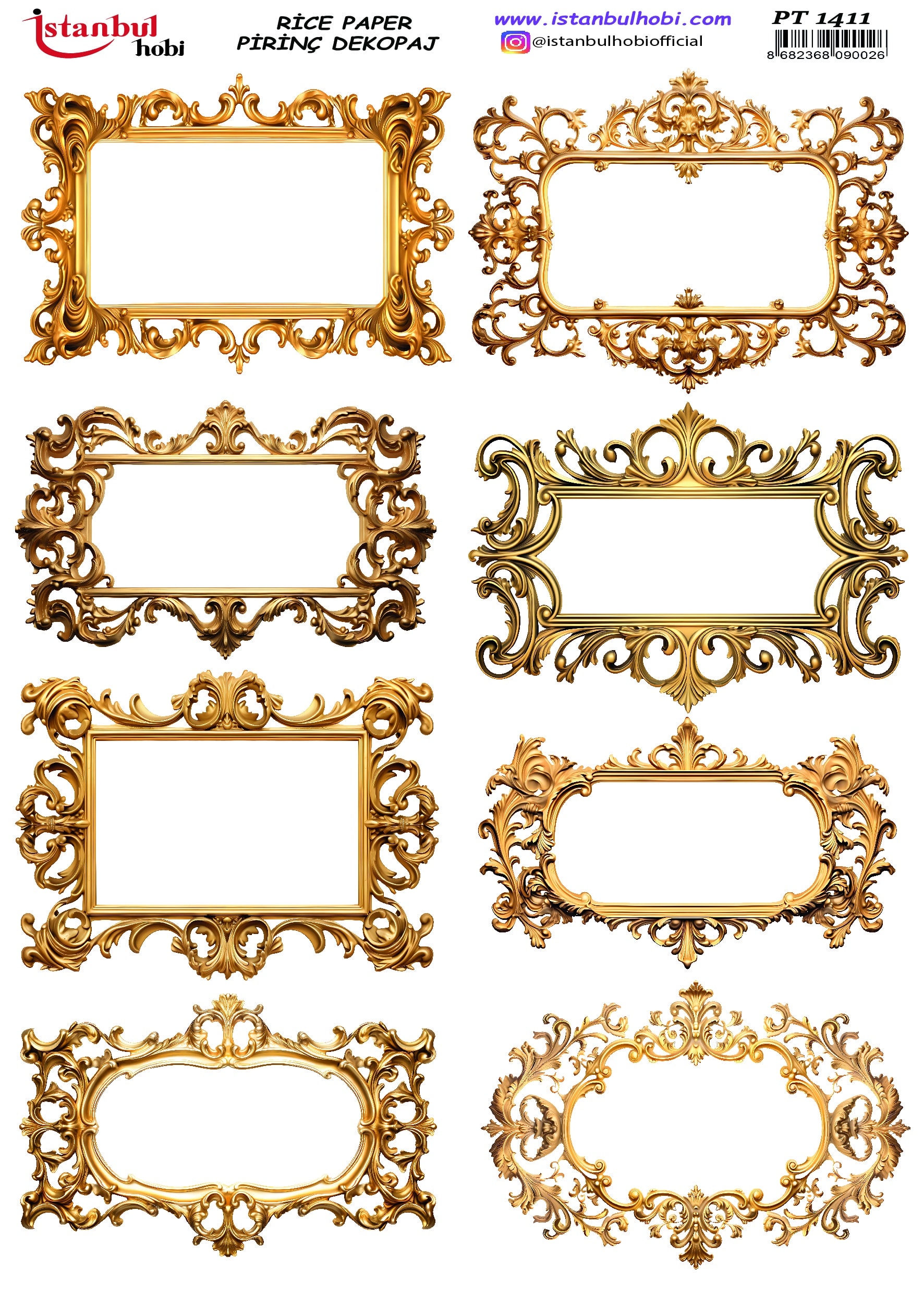 Pirinç Dekopaj Kağıdı-29x42 cm-PT1411 1 Pirinç Dekopaj Kağıdı-29X42 Cm-Pt1411