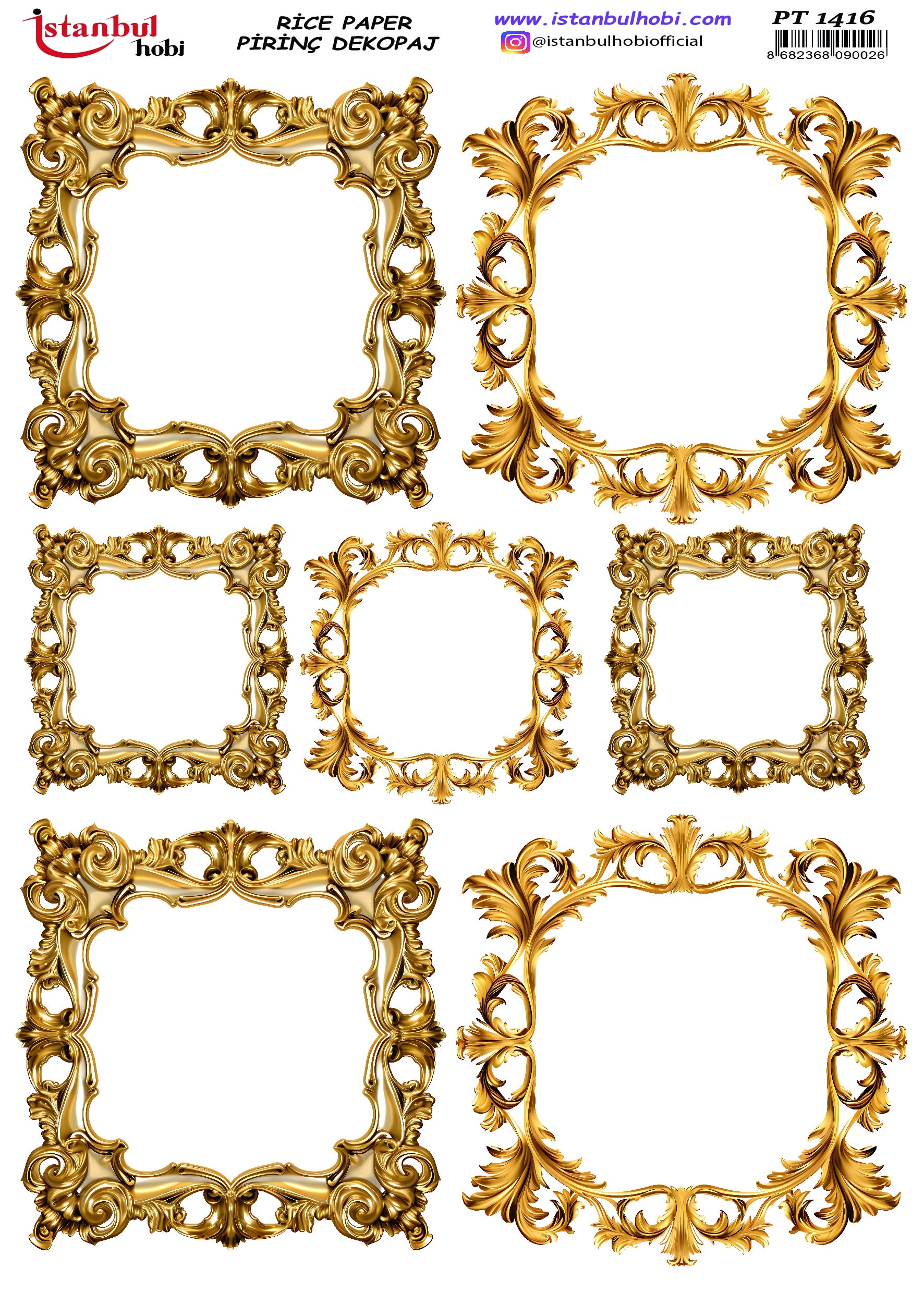 Pirinç Dekopaj Kağıdı-29x42 cm-PT1416 1 Pirinç Dekopaj Kağıdı-29X42 Cm-Pt1416