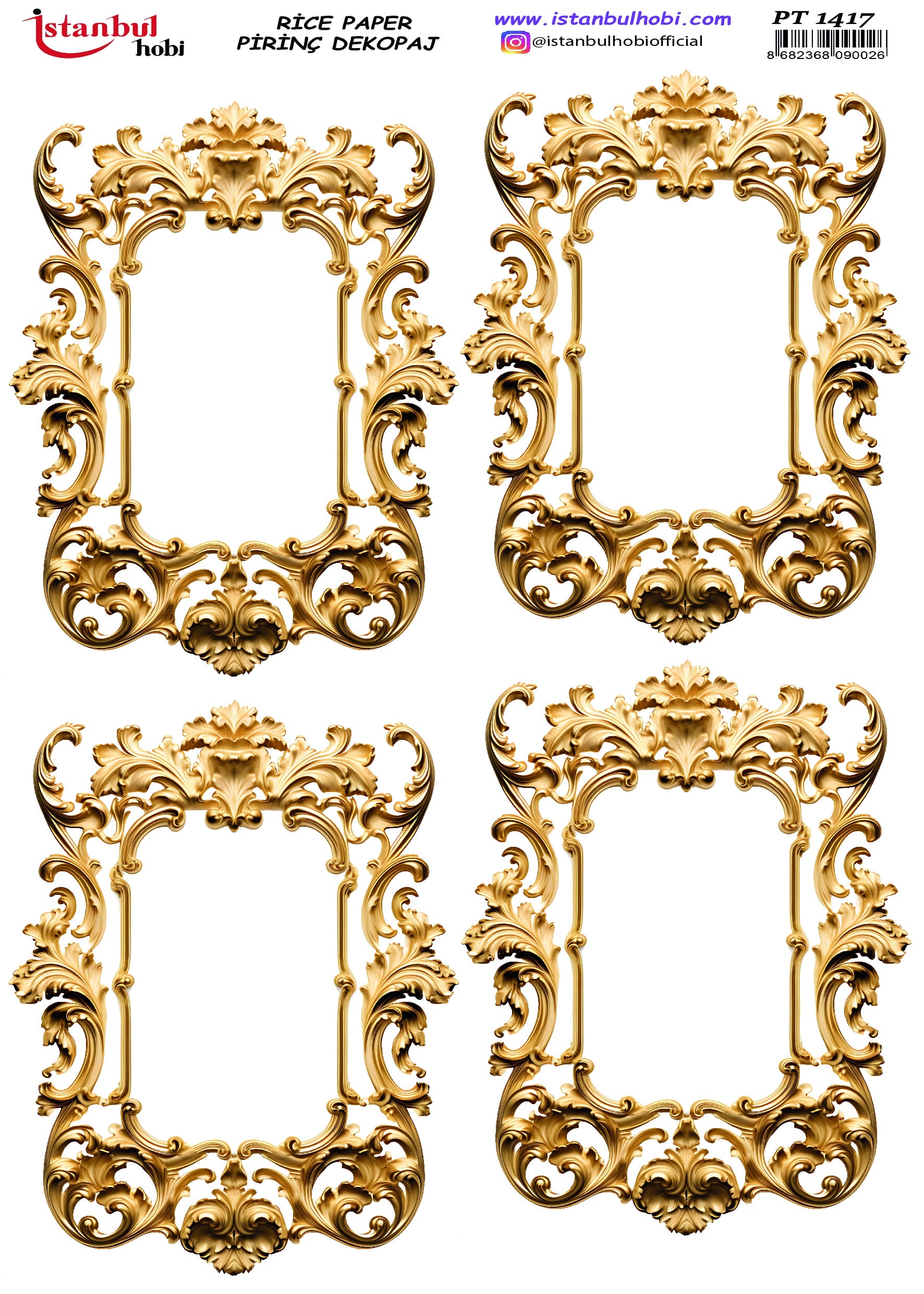 Pirinç Dekopaj Kağıdı-29x42 cm-PT1417 1 Pirinç Dekopaj Kağıdı-29X42 Cm-Pt1417