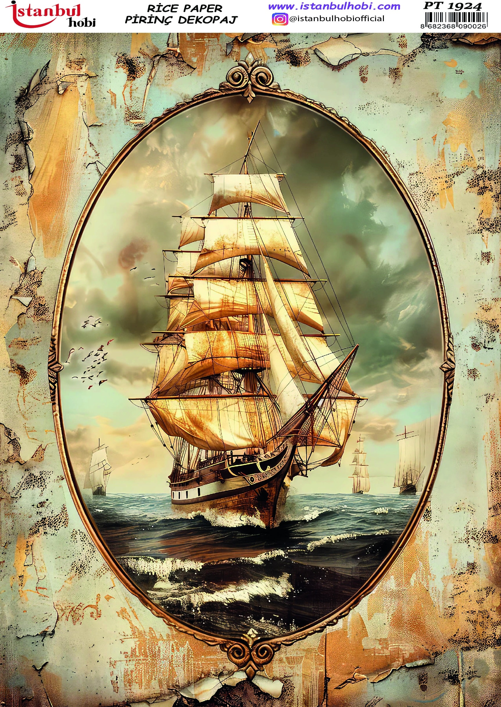 Pirinç Dekopaj Kağıdı-29x42 cm-PT1924 1 Pirinç Dekopaj Kağıdı-29X42 Cm-Pt1924