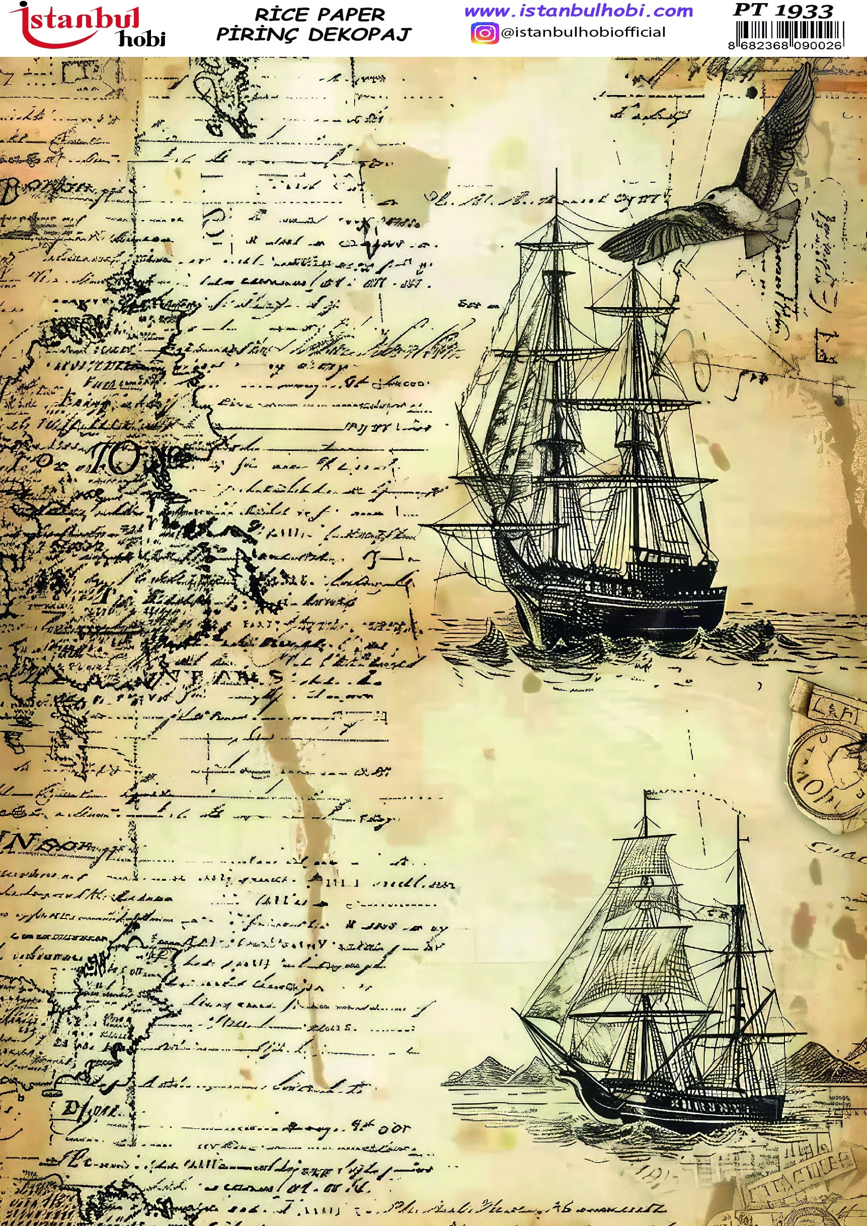 Pirinç Dekopaj Kağıdı-29x42 cm-PT1933 1 Pirinç Dekopaj Kağıdı-29X42 Cm-Pt1933