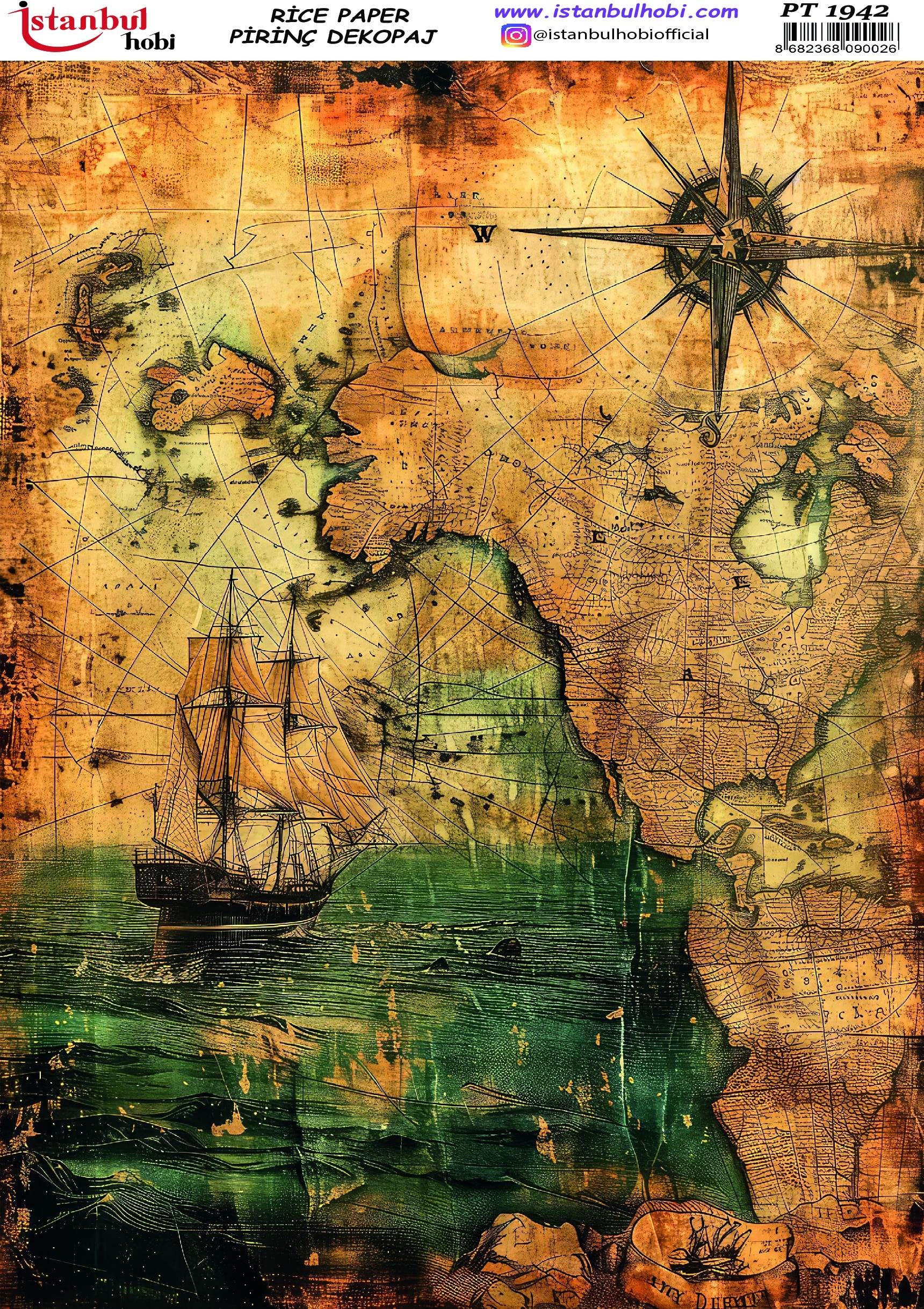 Pirinç Dekopaj Kağıdı-29x42 cm-PT1942 1 Pirinç Dekopaj Kağıdı-29X42 Cm-Pt1942