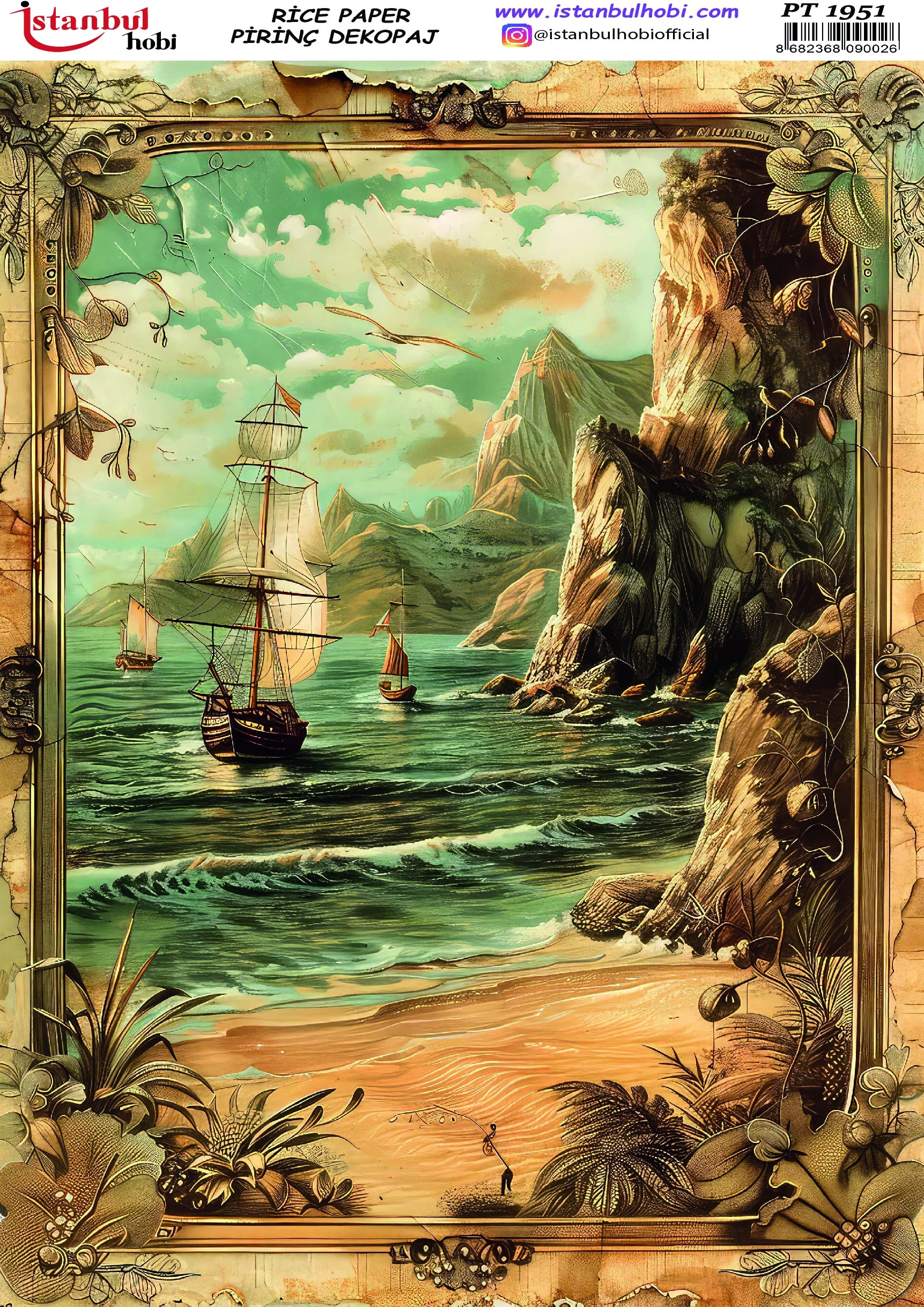 Pirinç Dekopaj Kağıdı-29x42 cm-PT1951 1 Pirinç Dekopaj Kağıdı-29X42 Cm-Pt1951