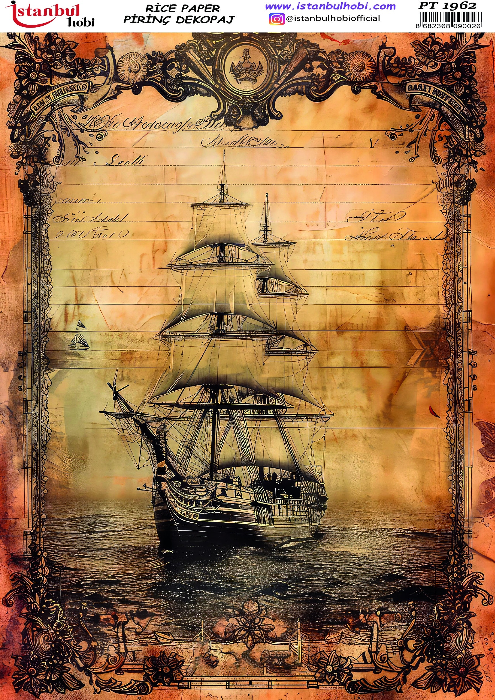 Pirinç Dekopaj Kağıdı-29x42 cm-PT1962 1 Pirinç Dekopaj Kağıdı-29X42 Cm-Pt1962