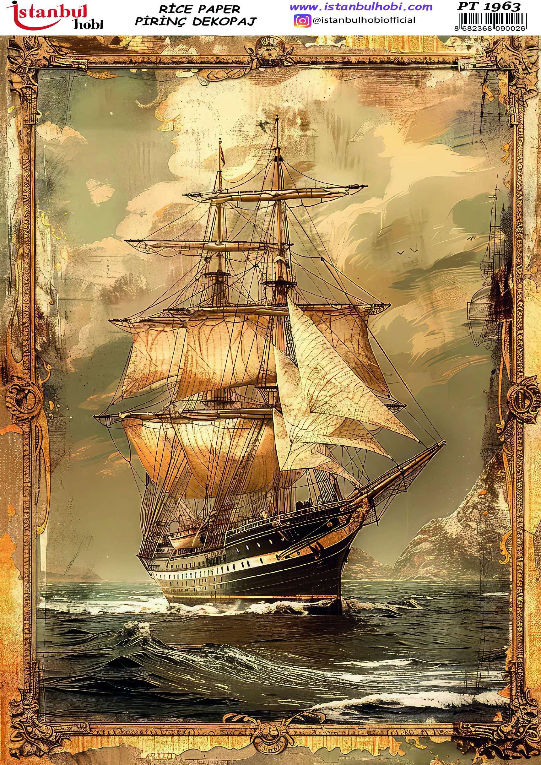 Pirinç Dekopaj Kağıdı-29x42 cm-PT1963 1 Pirinç Dekopaj Kağıdı-29X42 Cm-Pt1963