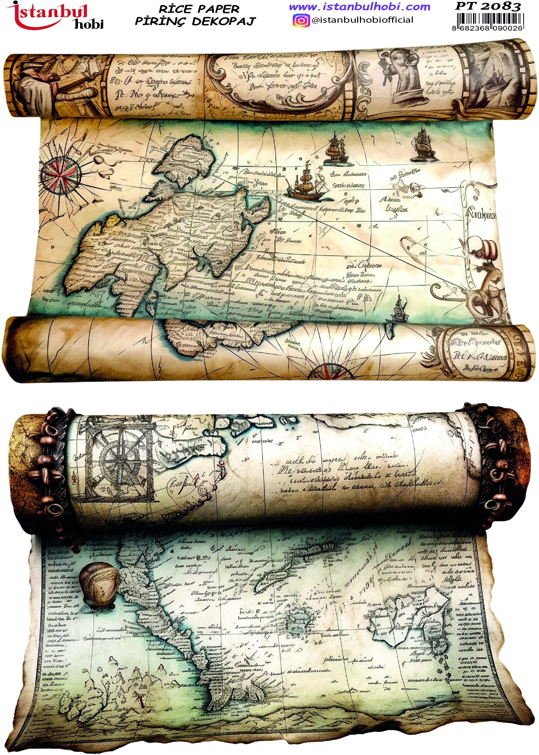 Pirinç Dekopaj Kağıdı-29x42 cm-PT2083 1 Pirinç Dekopaj Kağıdı-29X42 Cm-Pt2083