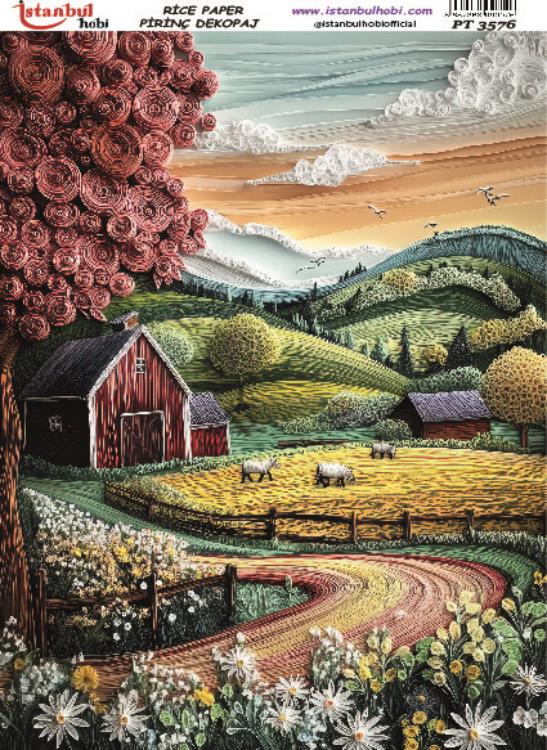 Pirinç Dekopaj Kağıdı-29x42 cm-PT3576 1 Pirinç Dekopaj Kağıdı-29X42 Cm-Pt3576