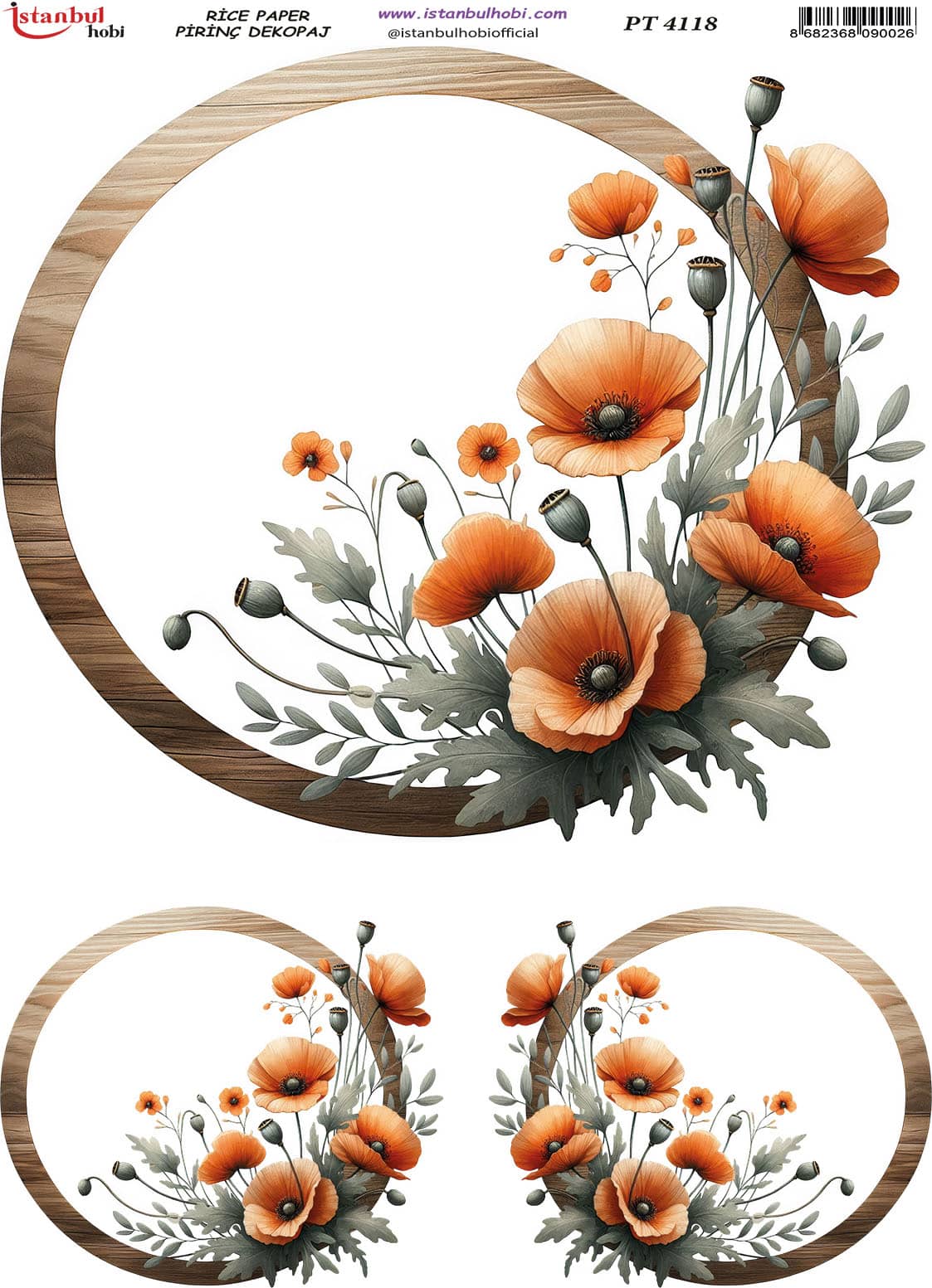 Pirinç Dekopaj Kağıdı-29x42 cm-PT4118 1 Pirinç Dekopaj Kağıdı-29X42 Cm-Pt4118