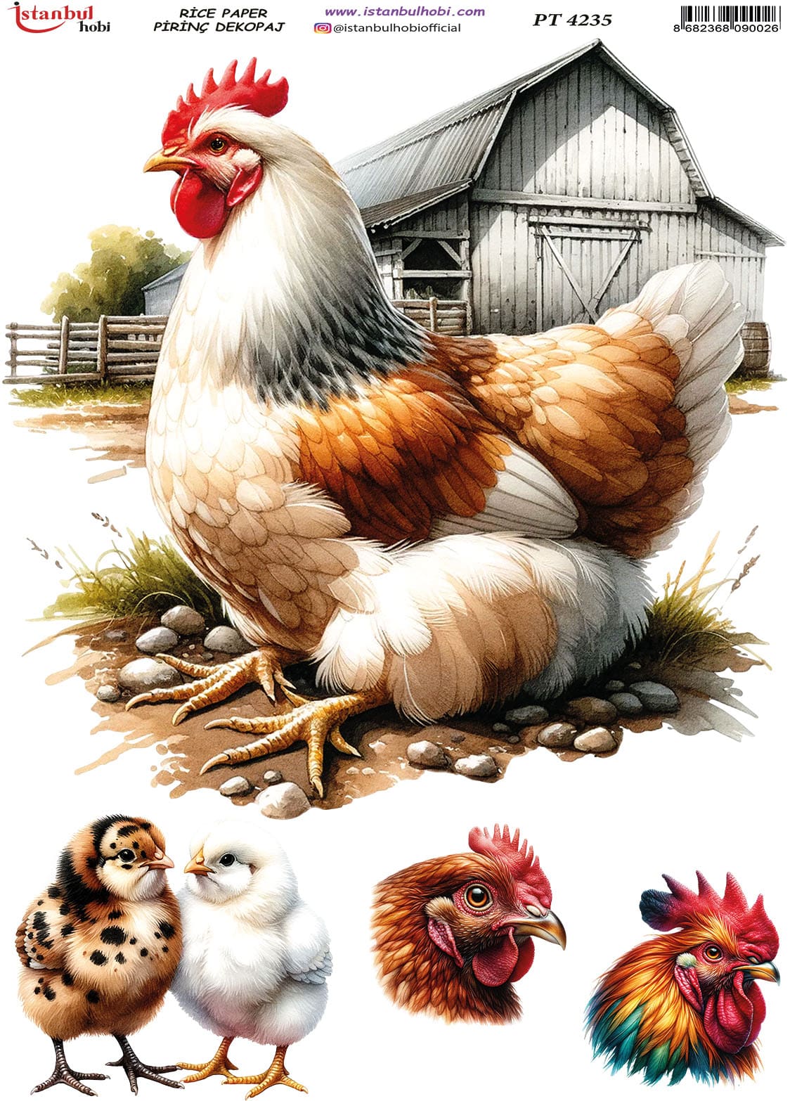 Pirinç Dekopaj Kağıdı-29x42 cm-PT4235 1 Pirinç Dekopaj Kağıdı-29X42 Cm-Pt4235