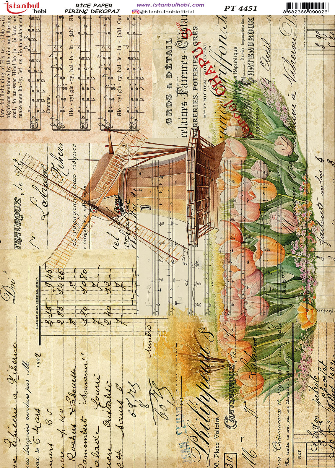 Pirinç Dekopaj Kağıdı-29x42 cm-PT4451 1 Pirinç Dekopaj Kağıdı-29X42 Cm-Pt4451