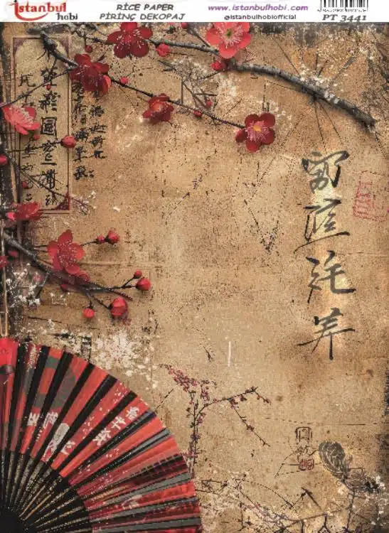 PT3441 | Pirinç Dekopaj Kağıdı-29x42 cm 1 Pt3441 | Pirinç Dekopaj Kağıdı-29X42 Cm
