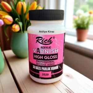 Rich Acrylik Varnish High Gloss – Su Bazlı Parlak Vernik 250 ml
