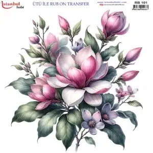 Ütü ile Rub On Transfer Kağıdı: Dekoratif Süsleme Kağıdı - RB101 | 30x30 cm