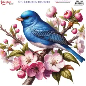 Ütü ile Rub On Transfer Kağıdı: Dekoratif Süsleme Kağıdı - RB109 | 30x30 cm