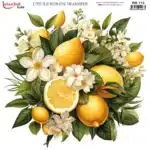 Ütü ile Rub On Transfer Kağıdı: Dekoratif Süsleme Kağıdı - RB112 | 30x30 cm