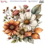Ütü ile Rub On Transfer Kağıdı: Dekoratif Süsleme Kağıdı - RB128 | 30x30 cm