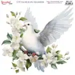 Ütü ile Rub On Transfer Kağıdı: Dekoratif Süsleme Kağıdı - RB137 | 30x30 cm