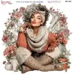 Ütü ile Rub On Transfer Kağıdı: Dekoratif Süsleme Kağıdı - RB526-İST | 30x30 cm