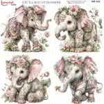 Ütü ile Rub On Transfer Kağıdı: Dekoratif Süsleme Kağıdı - RB532-İST | 30x30 cm