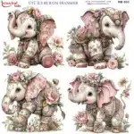 Ütü ile Rub On Transfer Kağıdı: Dekoratif Süsleme Kağıdı - RB533-İST | 30x30 cm
