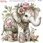 Ütü ile Rub On Transfer Kağıdı: Dekoratif Süsleme Kağıdı - RB534-İST | 30x30 cm