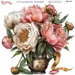 Ütü ile Rub On Transfer Kağıdı: Dekoratif Süsleme Kağıdı - RB541-İST | 30x30 cm