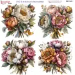 Ütü ile Rub On Transfer Kağıdı: Dekoratif Süsleme Kağıdı - RB542-İST | 30x30 cm