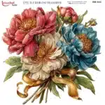 Ütü ile Rub On Transfer Kağıdı: Dekoratif Süsleme Kağıdı - RB543-İST | 30x30 cm
