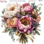 Ütü ile Rub On Transfer Kağıdı: Dekoratif Süsleme Kağıdı - RB544-İST | 30x30 cm