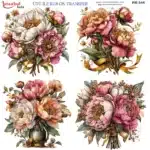 Ütü ile Rub On Transfer Kağıdı: Dekoratif Süsleme Kağıdı - RB546-İST | 30x30 cm