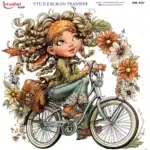 Ütü ile Rub On Transfer Kağıdı: Dekoratif Süsleme Kağıdı - RB547-İST | 30x30 cm
