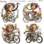 Ütü ile Rub On Transfer Kağıdı: Dekoratif Süsleme Kağıdı - RB548-İST | 30x30 cm