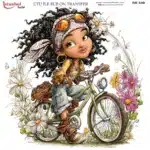 Ütü ile Rub On Transfer Kağıdı: Dekoratif Süsleme Kağıdı - RB549-İST | 30x30 cm