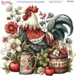 Ütü ile Rub On Transfer Kağıdı: Dekoratif Süsleme Kağıdı - RB552-İST | 30x30 cm