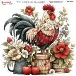 Ütü ile Rub On Transfer Kağıdı: Dekoratif Süsleme Kağıdı - RB554-İST | 30x30 cm