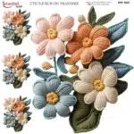 Ütü Ile Rub On Transfer Kağıdı: Dekoratif Süsleme Kağıdı - Rb562-İst | 30X30 Cm
