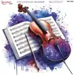 Ütü ile Rub On Transfer Kağıdı: Dekoratif Süsleme Kağıdı - RB568-İST | 30x30 cm