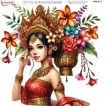 Ütü ile Rub On Transfer Kağıdı: Dekoratif Süsleme Kağıdı - RB571-İST | 30x30 cm