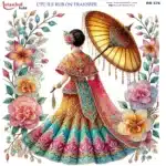 Ütü ile Rub On Transfer Kağıdı: Dekoratif Süsleme Kağıdı - RB576-İST | 30x30 cm