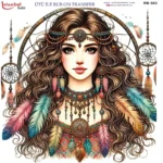 Ütü ile Rub On Transfer Kağıdı: Dekoratif Süsleme Kağıdı - RB583-İST | 30x30 cm