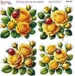 Ütü Ile Rub On Transfer Kağıdı: Dekoratif Süsleme Kağıdı - Rb597-İst | 30X30 Cm