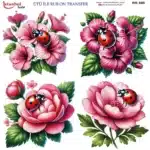 Ütü ile Rub On Transfer Kağıdı: Dekoratif Süsleme Kağıdı - RB598-İST | 30x30 cm