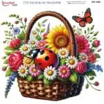 Ütü ile Rub On Transfer Kağıdı: Dekoratif Süsleme Kağıdı - RB599-İST | 30x30 cm