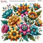 Ütü ile Rub On Transfer Kağıdı: Dekoratif Süsleme Kağıdı - RB603-İST | 30x30 cm