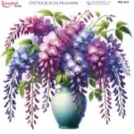 Ütü ile Rub On Transfer Kağıdı: Dekoratif Süsleme Kağıdı - RB641-İST | 30x30 cm