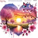 Ütü ile Rub On Transfer Kağıdı: Dekoratif Süsleme Kağıdı - RB652-İST | 30x30 cm